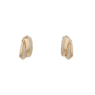 Par de criollas Cartier Panthère Griffe de oro amarillo y diamantes
