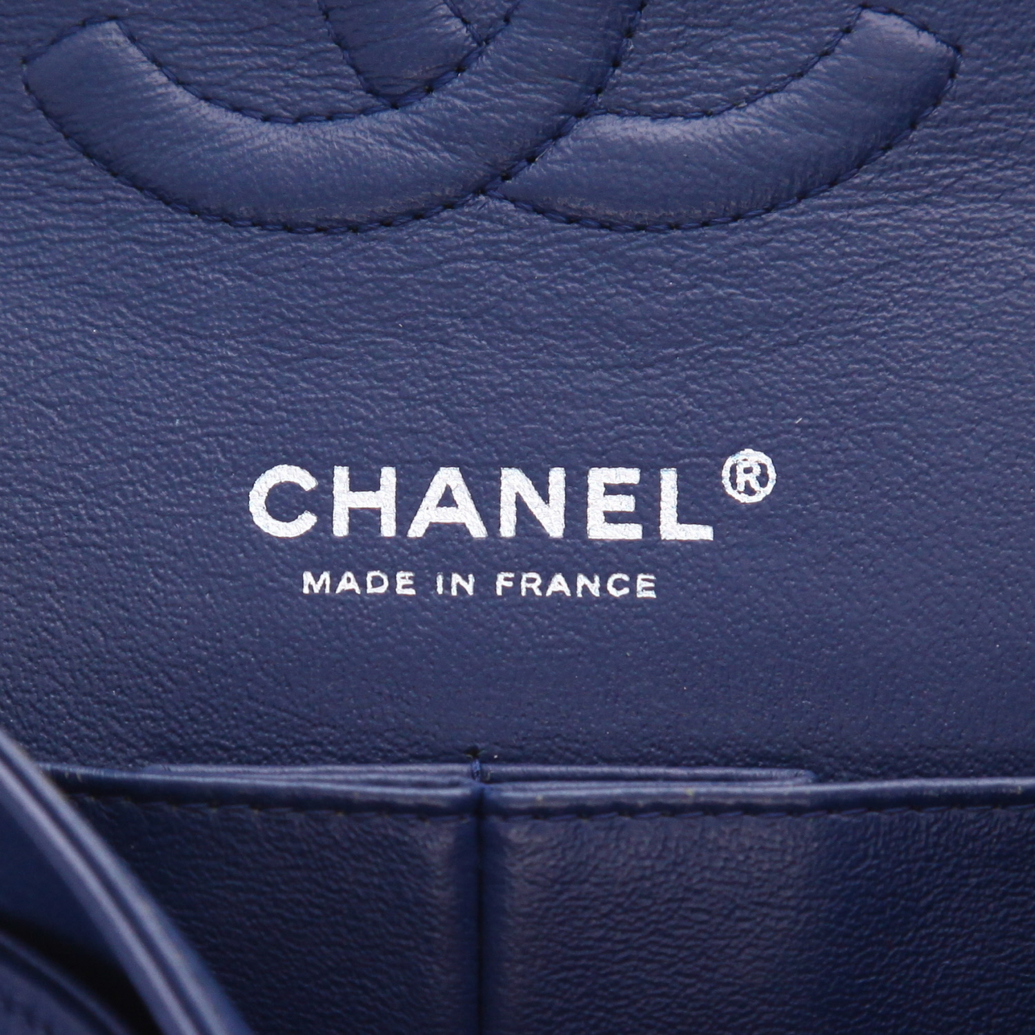 Borsa Chanel  Timeless Classic in pelle trapuntata blu - Detail D2