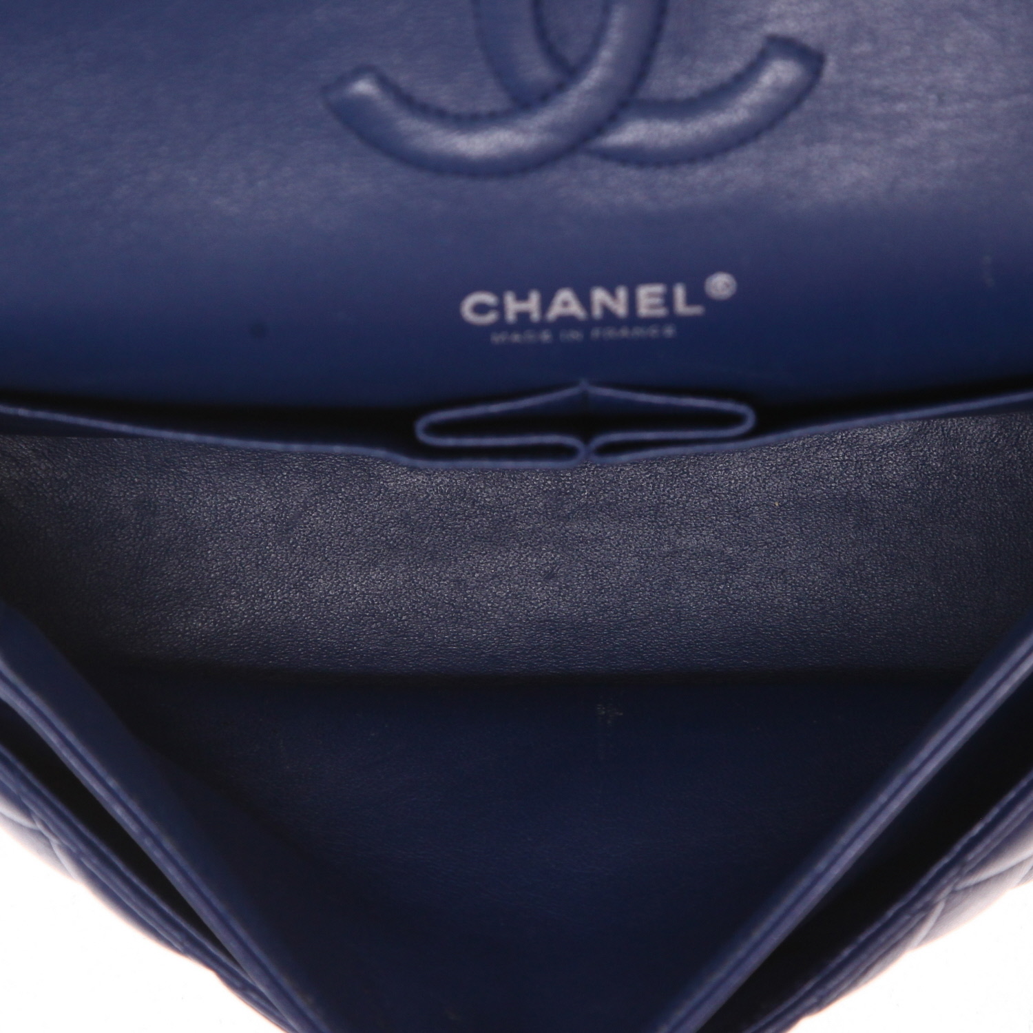 Sac à main Chanel  Timeless Classic en cuir matelassé bleu - Detail D3