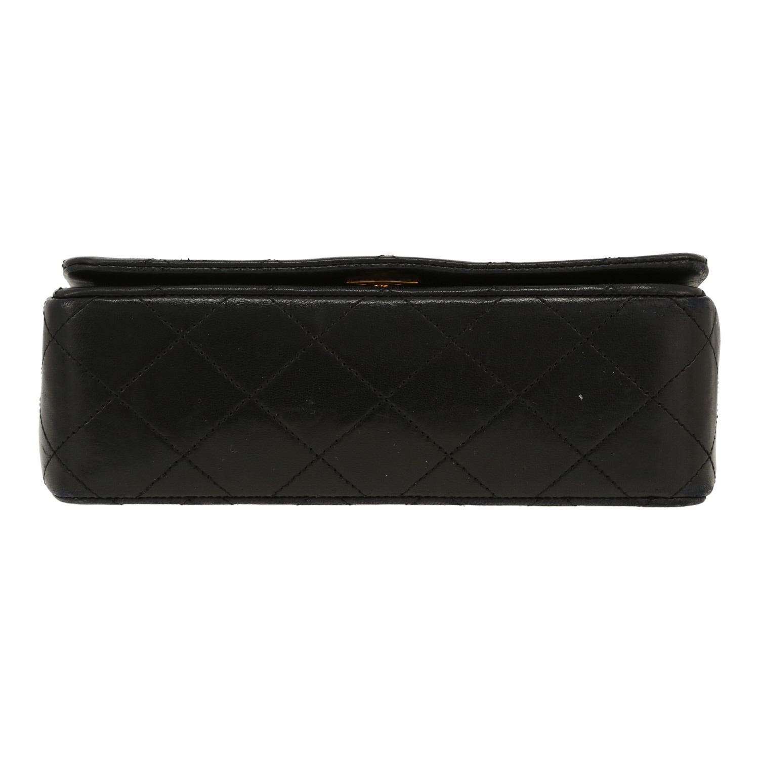 Chanel  Mademoiselle shoulder bag  in black quilted leather - Detail D1