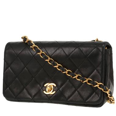 Sac bandoulière Chanel  Mademoiselle en cuir matelassé noir