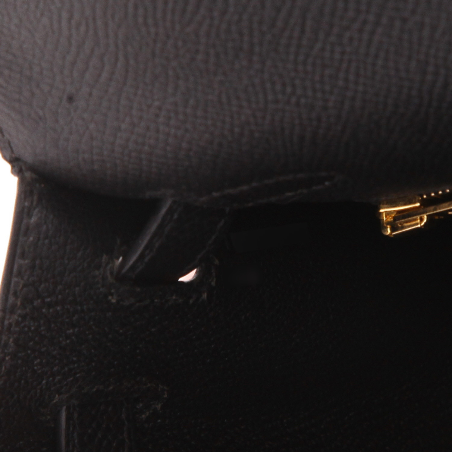 Hermès  Kelly 25 cm handbag  in black epsom leather - Detail D4