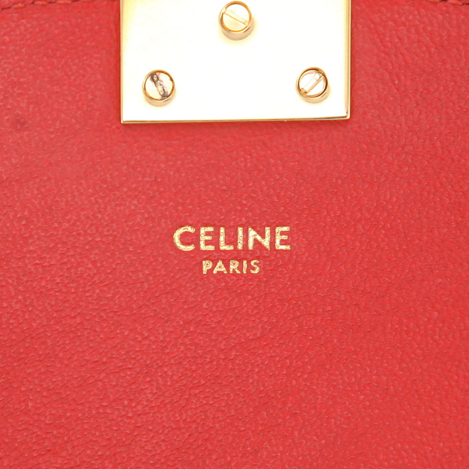 Celine  C bag handbag  in red leather - Detail D2