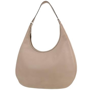 Borsa a spalla Hermès  Goya in pelle Swift grigio tortora