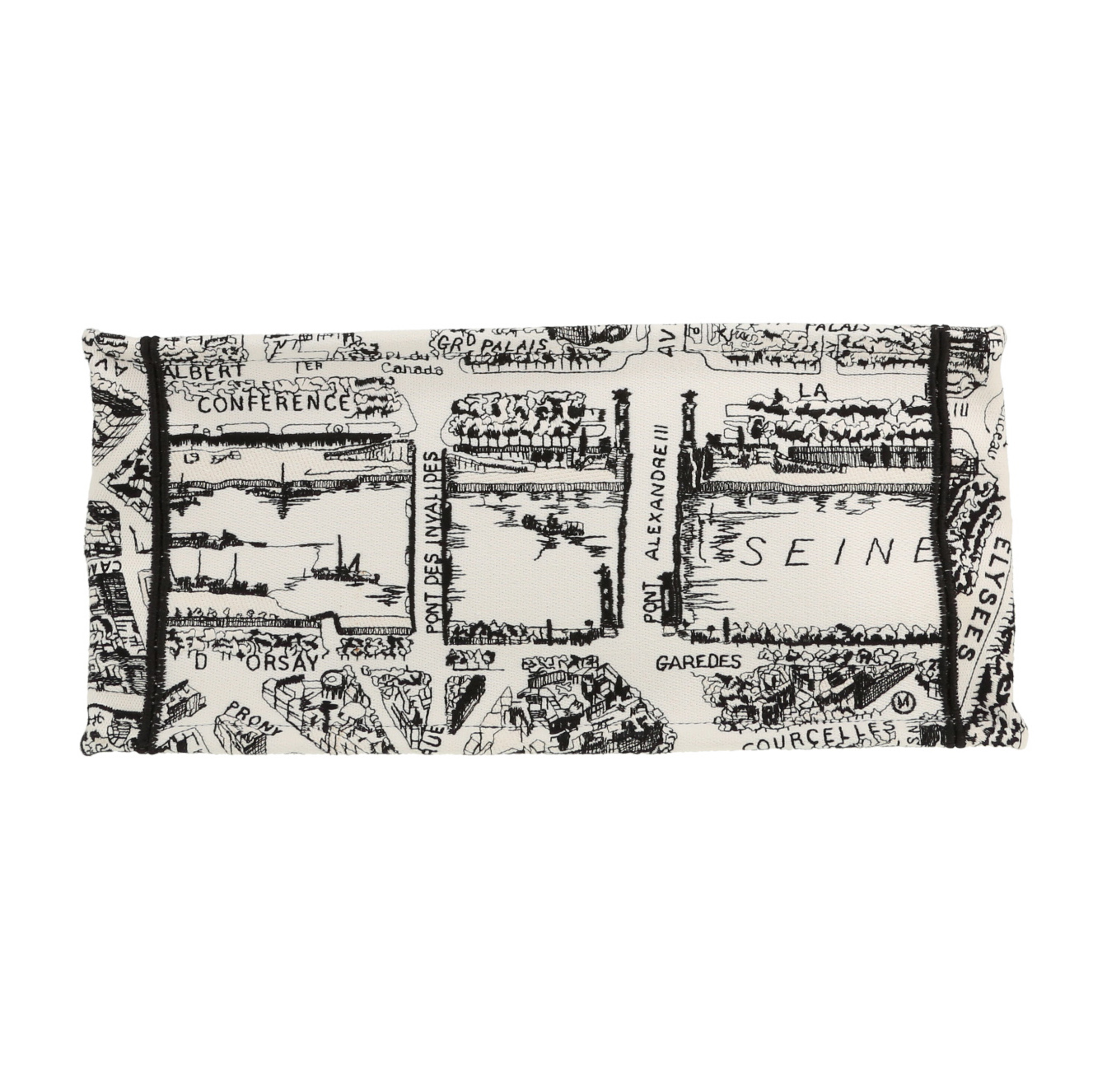 Shopping bag Dior  Book Tote in tela bianca e nera - Detail D1