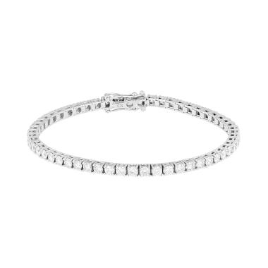 Bracelet ligne en or blanc et diamants (4,71 carats)