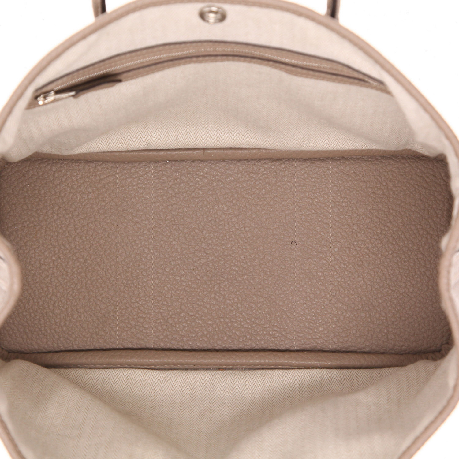 Bolso Cabás Hermès  Garden en cuero togo marrón etoupe - Detail D3