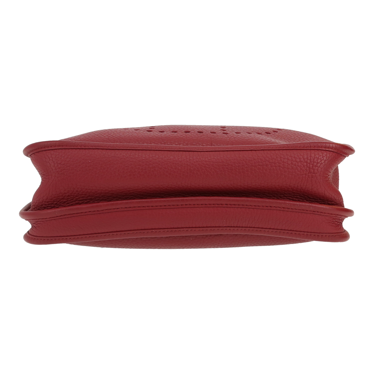 Sac bandoulière Hermès  Evelyne III en cuir togo rouge H - Detail D1