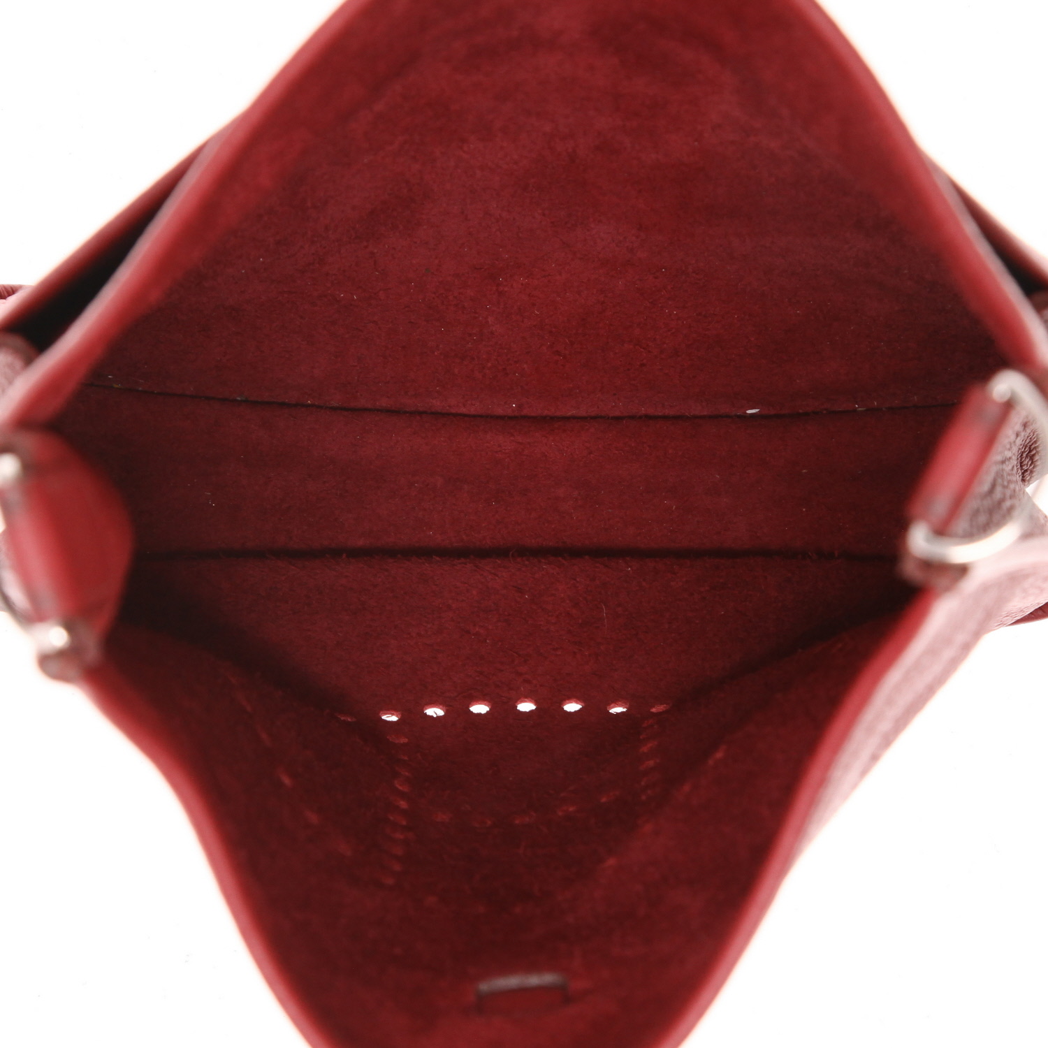 Bolso bandolera Hermès  Evelyne III en cuero togo rojo H - Detail D3