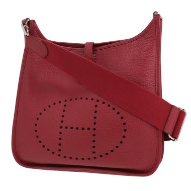 Bolso bandolera Hermès  Evelyne 29 cm en cuero togo rojo H