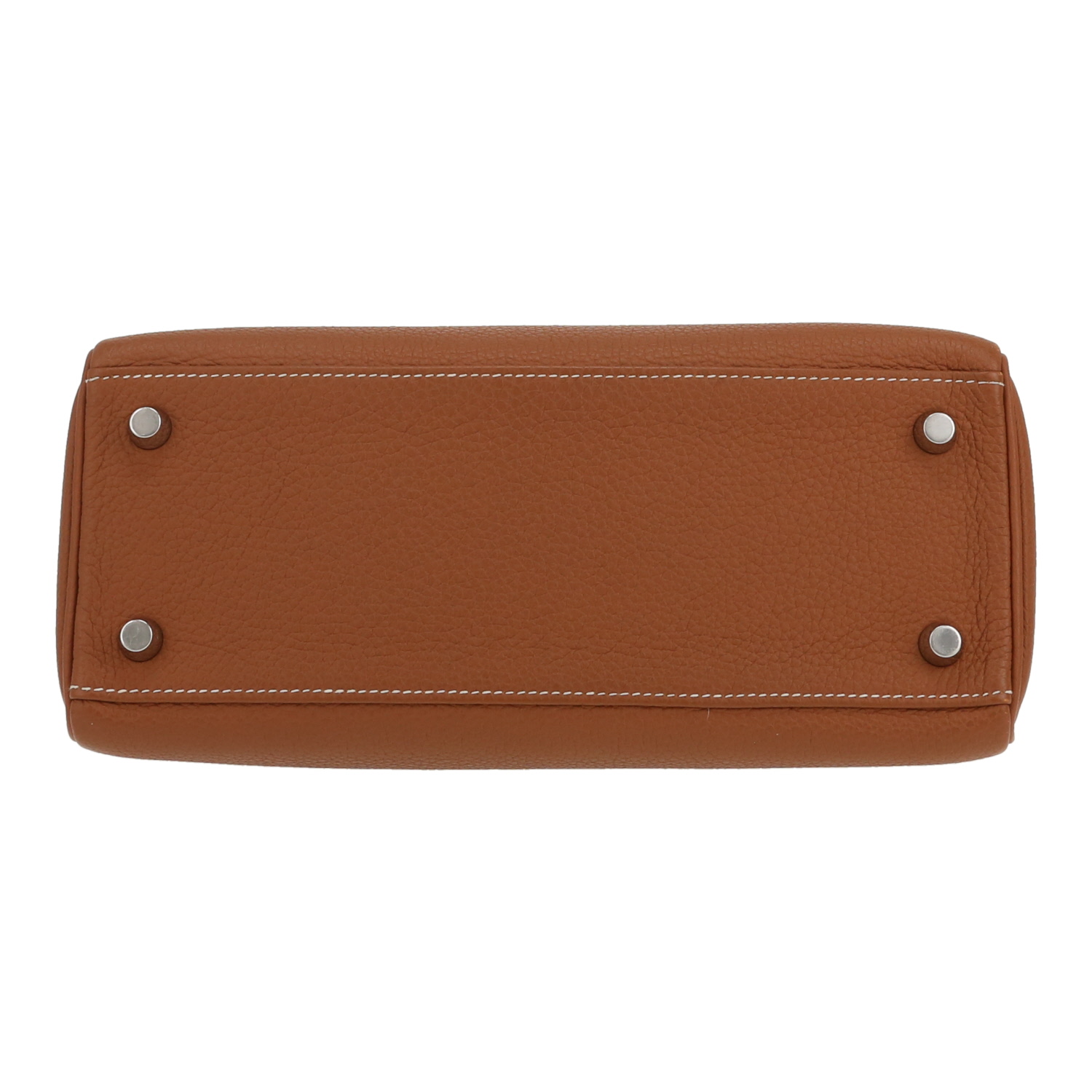 Sac à main Hermès  Kelly 25 cm en cuir togo gold - Detail D1