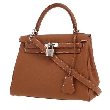 Borsa Hermès  Kelly 25 cm in pelle togo gold