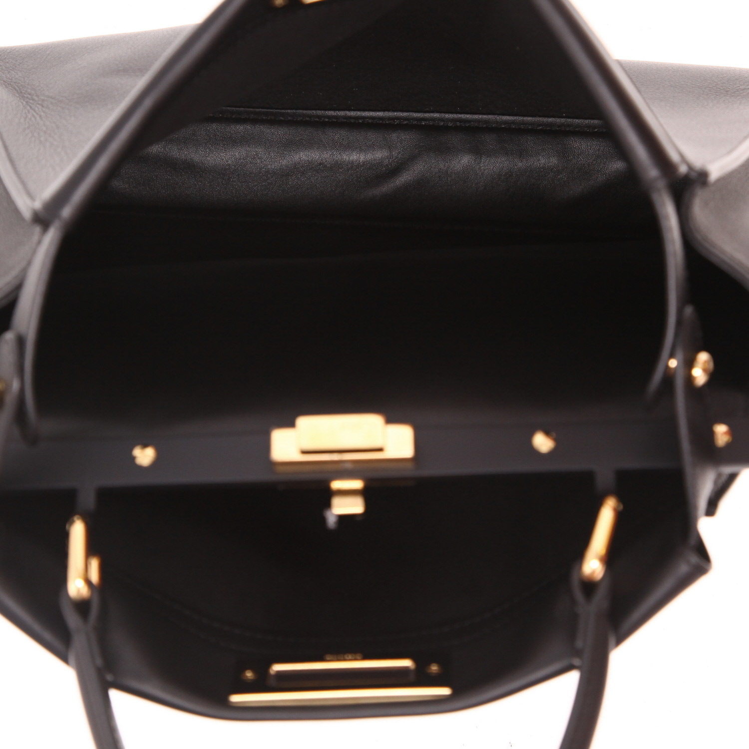 Sac à main Fendi  Peekaboo en cuir noir - Detail D4