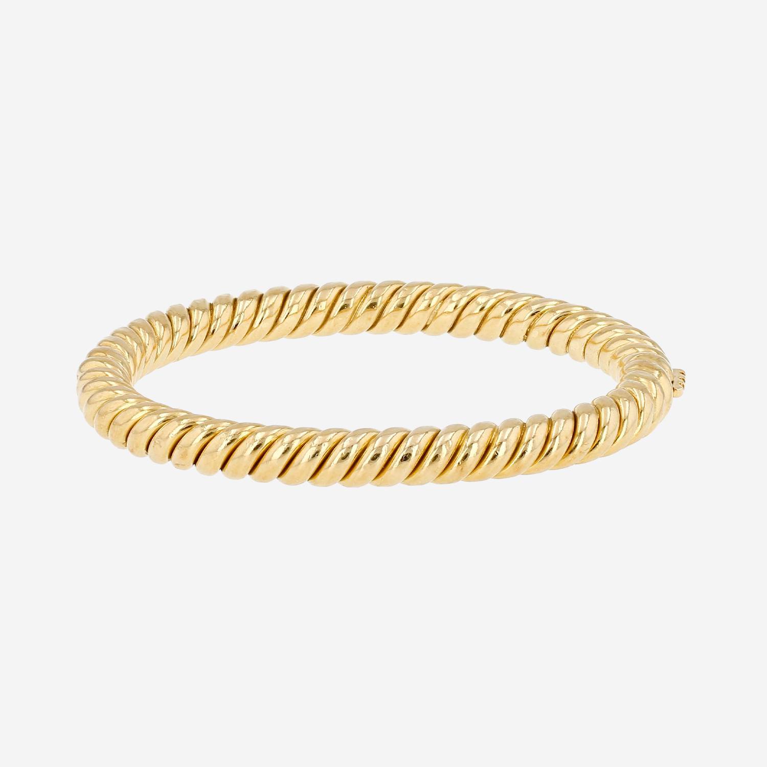 Brazalete redondo Vintage  de oro amarillo