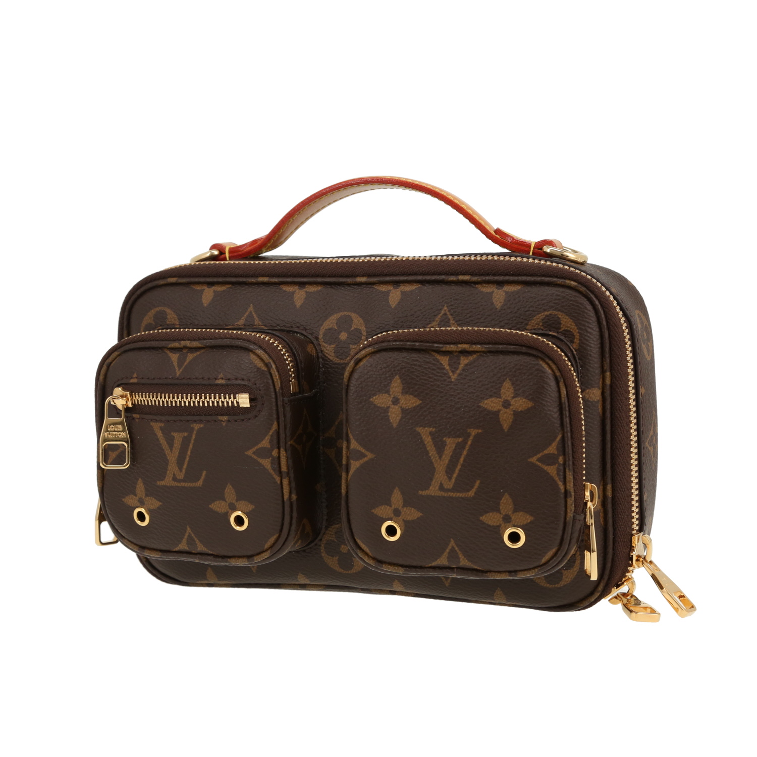 Sac bandoulière Louis Vuitton  Utility en toile monogram marron - Detail D4