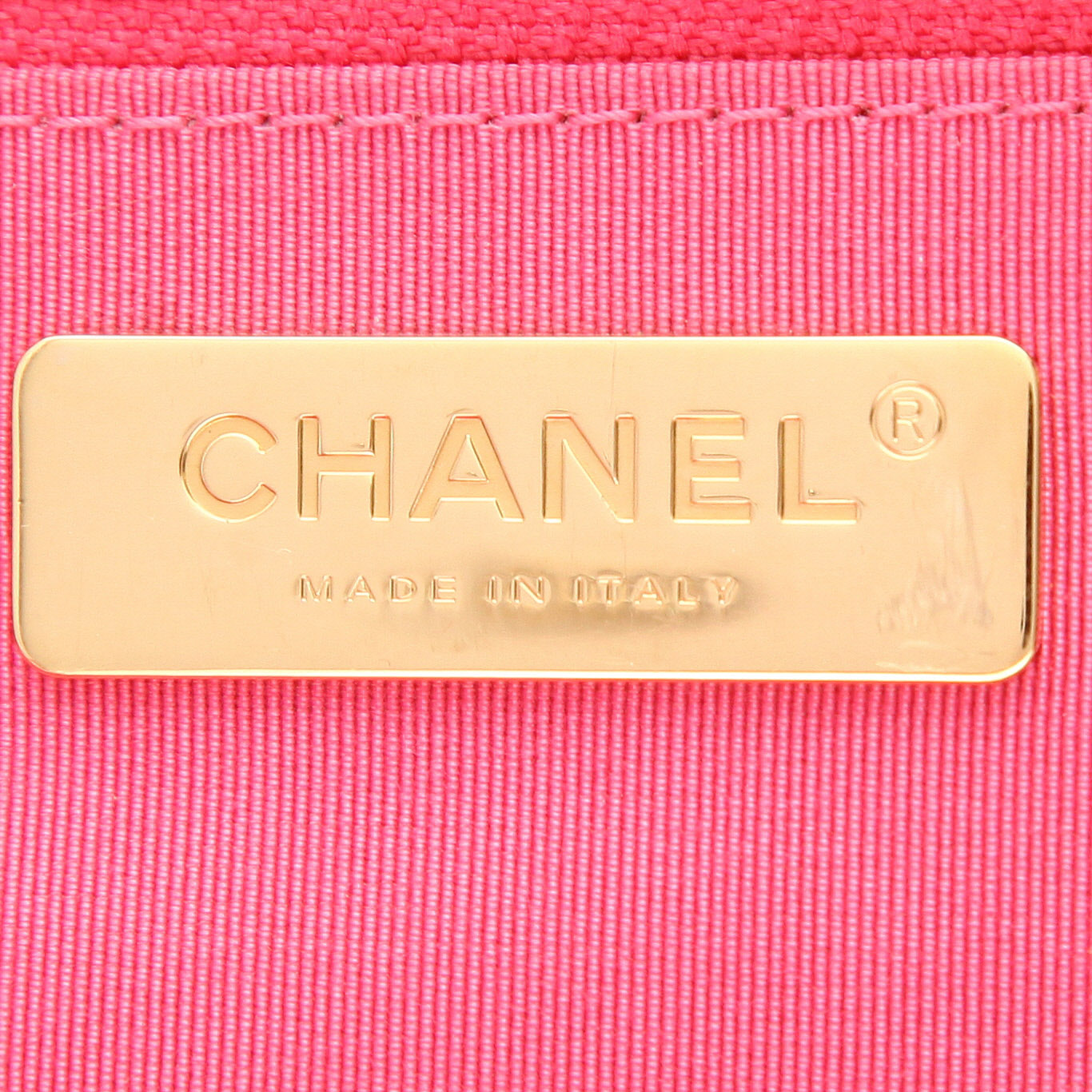 Shopping bag Chanel   in jersey rosa - Detail D2