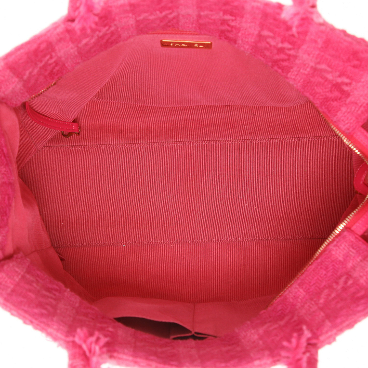 Shopping bag Chanel   in jersey rosa - Detail D3