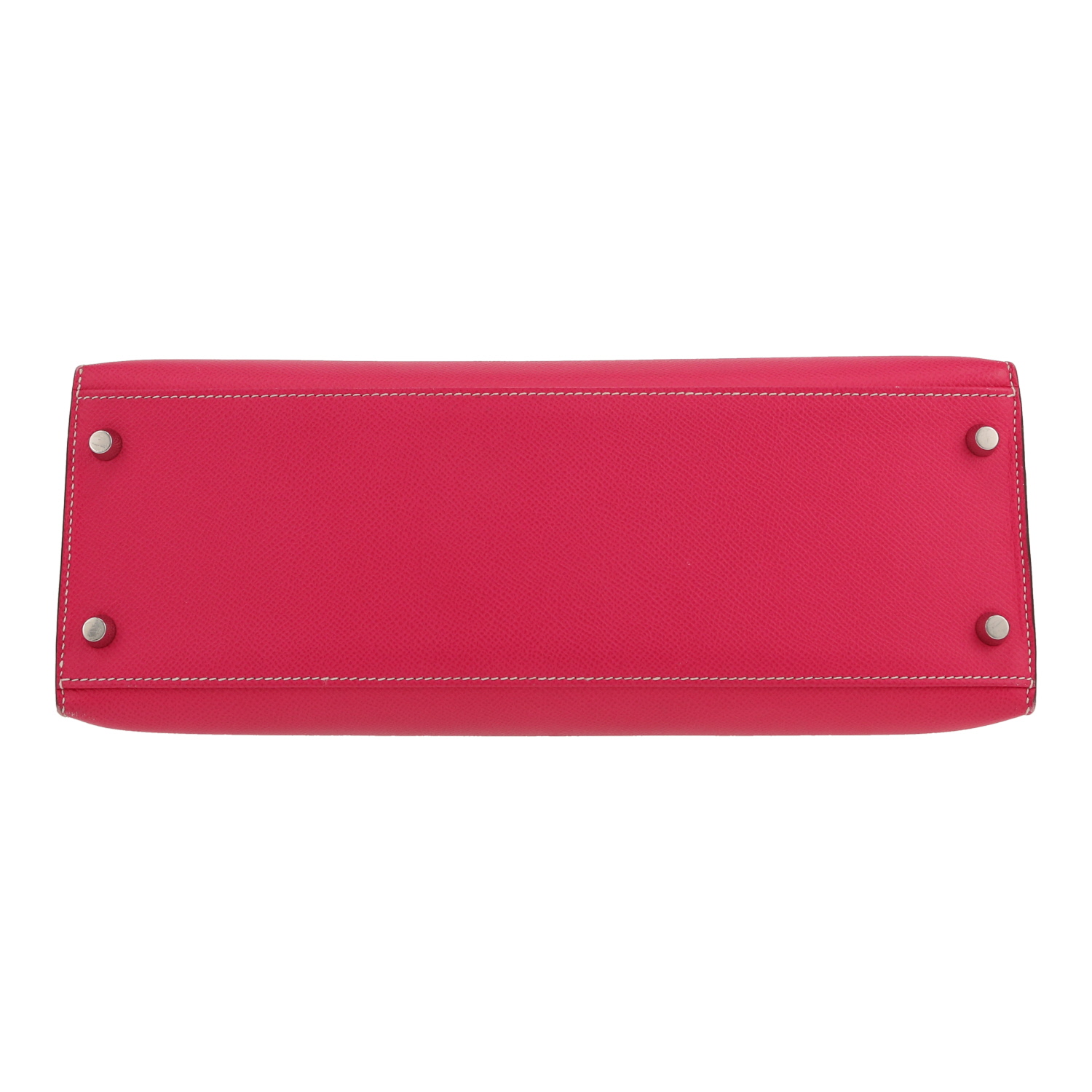 Hermès  Kelly 32 cm handbag  in pink epsom leather - Detail D1