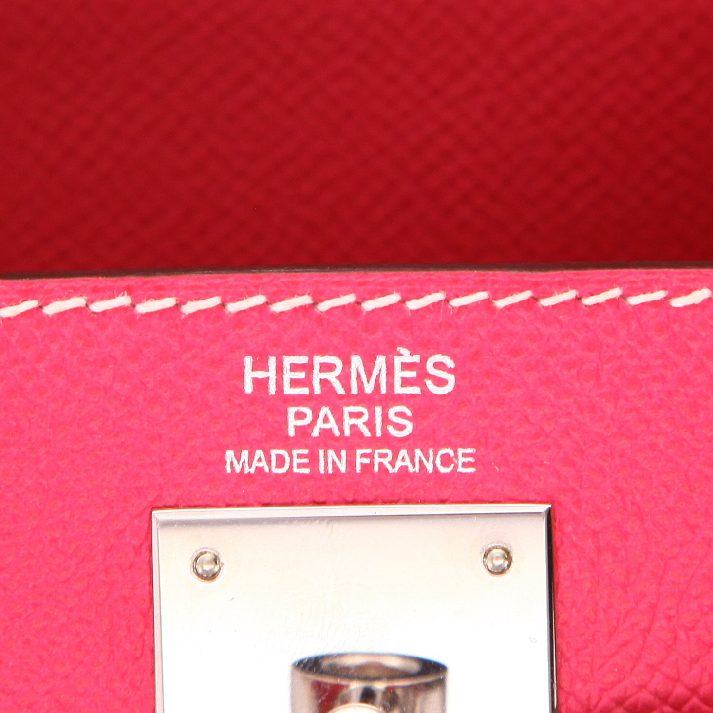 Borsa Hermès  Kelly 32 cm in pelle Epsom rosa - Detail D2