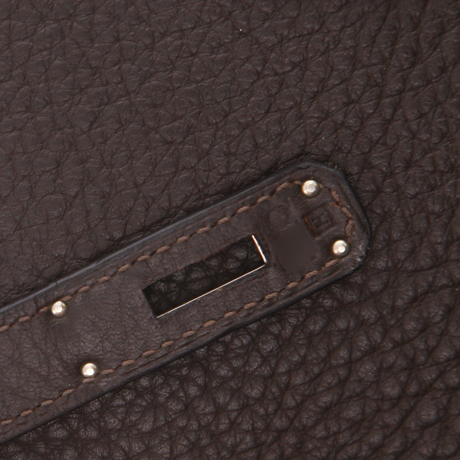 Borsa Hermès Birkin da 40 cm in pelle Togo marrone - Detail D4