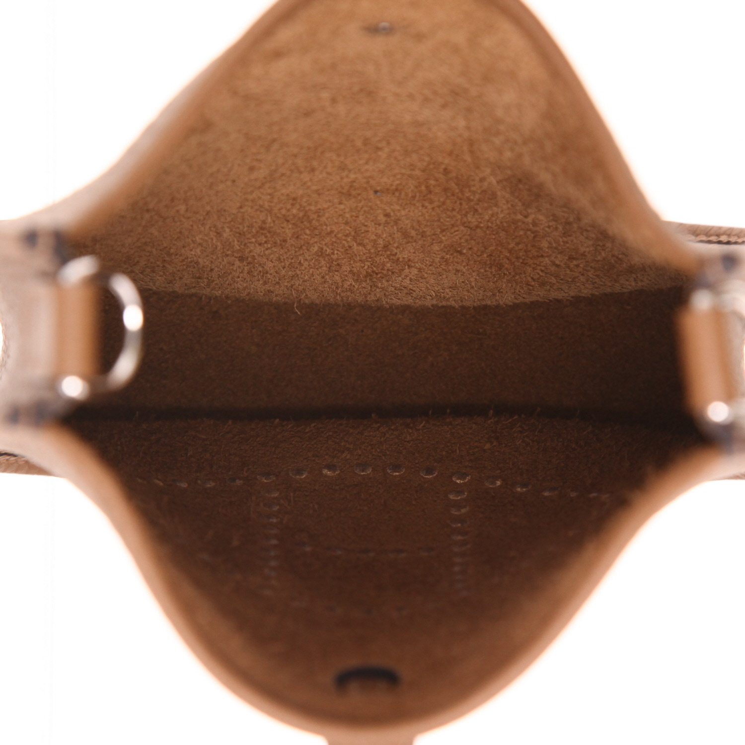 Borsa a tracolla Hermès  Mini Evelyne in pelle taurillon clemence Alezan - Detail D3