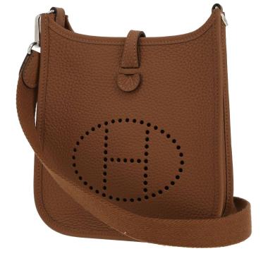 Borsa a tracolla Hermès  Mini Evelyne in pelle taurillon clemence Alezan