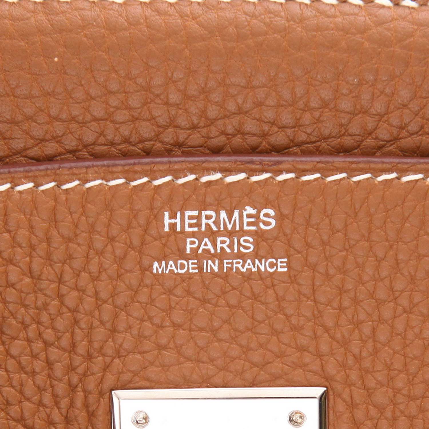 Sac à main Hermès  Birkin 30 cm en cuir togo gold - Detail D2