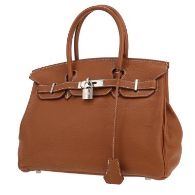 Bolso de mano Hermès  Birkin 30 cm en cuero togo color oro