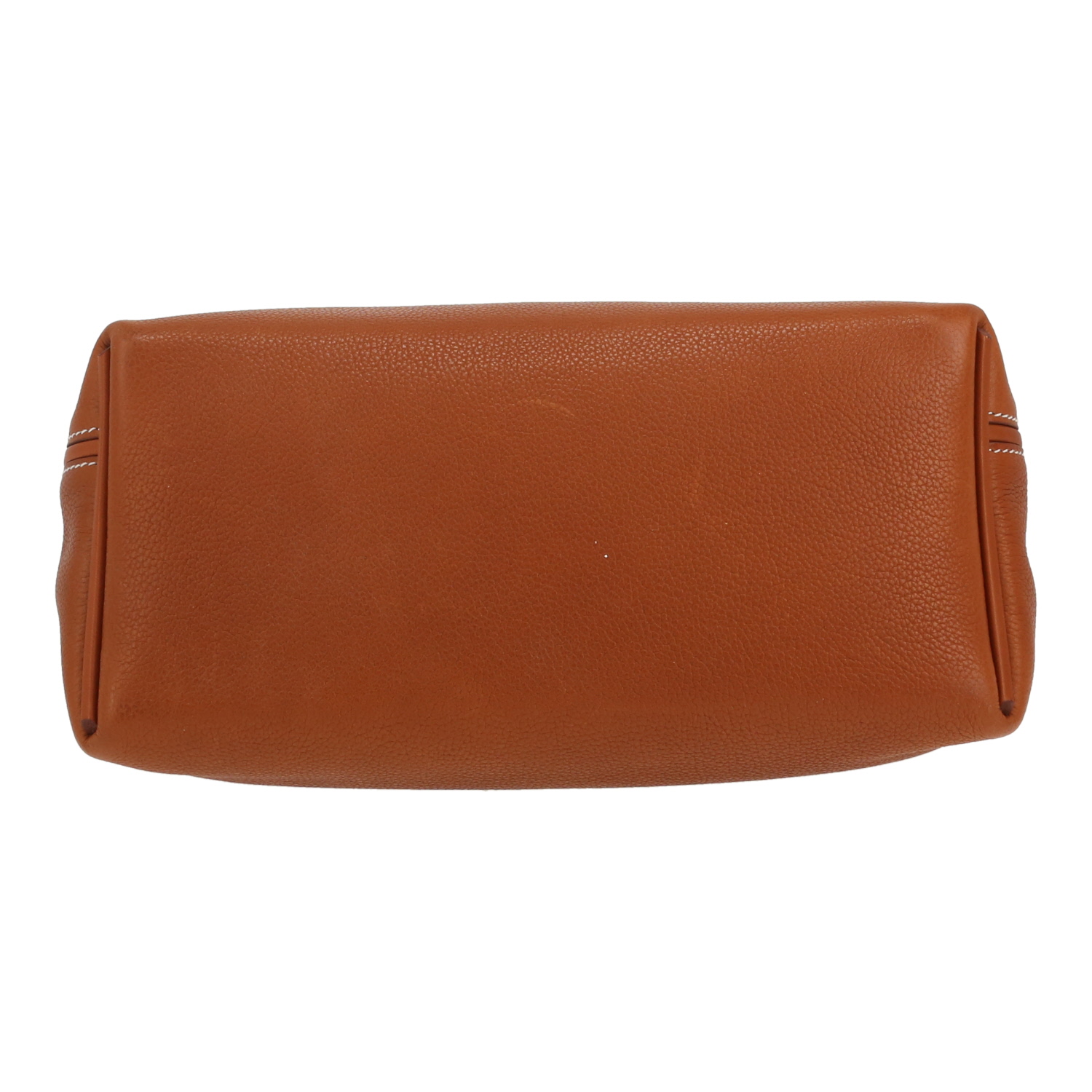 Borsa a tracolla Hermès  24/24 in Barenia Faubourg gold e pelle Swift gold - Detail D1