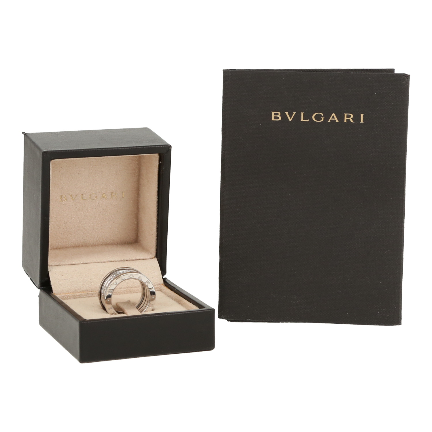 Bague Bulgari B.Zero1 grand modèle en or blanc et diamants - Detail D2