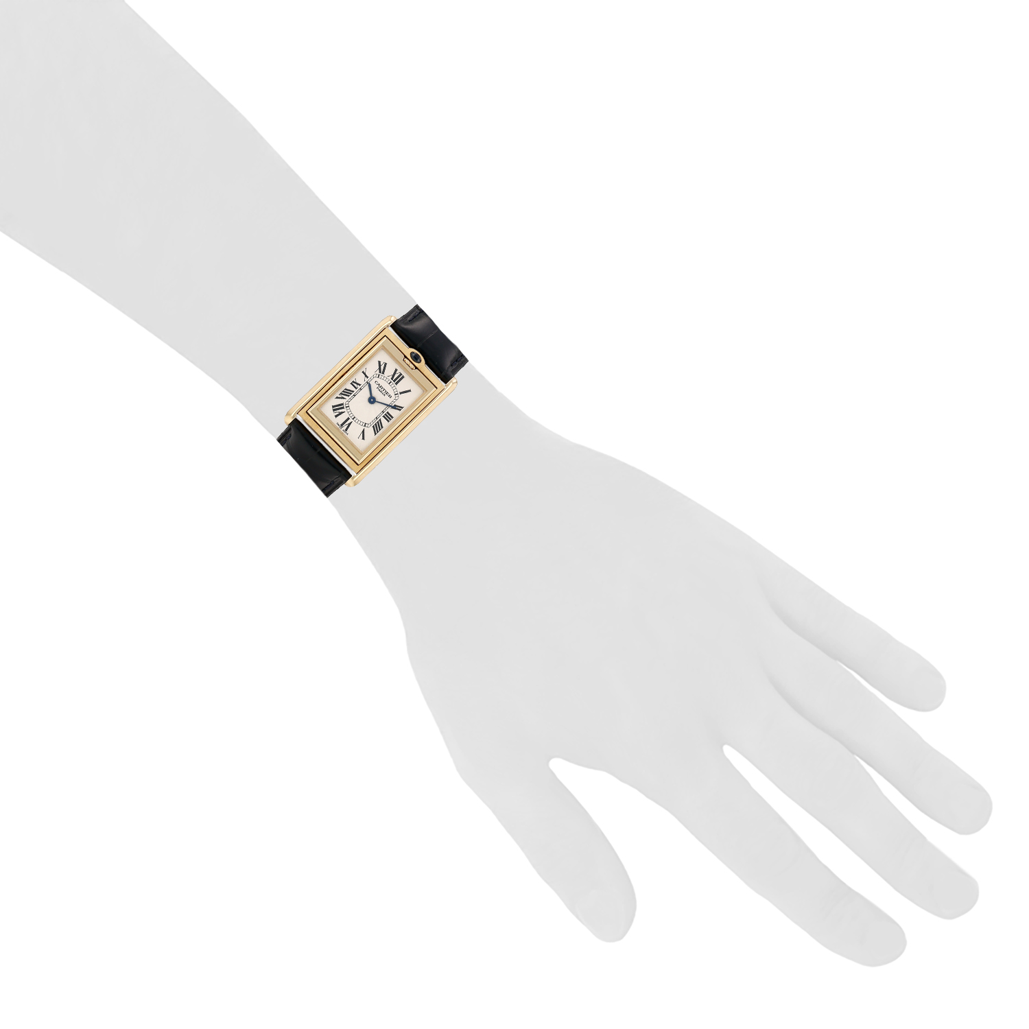Reloj Cartier Tank Basculante de oro amarillo Ref: Cartier - 2391  Circa 1990 - Detail D1