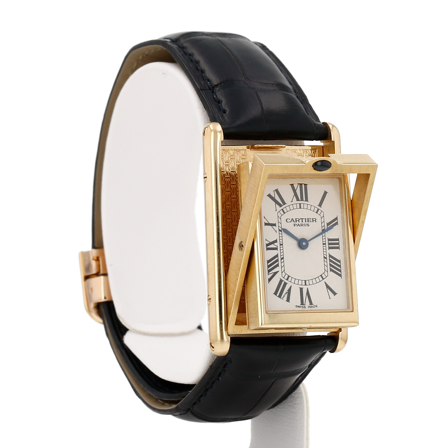 Montre Cartier Tank Basculante en or jaune Vers 1990 - Detail D3