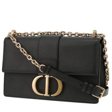Bolso bandolera Dior  30 Montaigne en cuero granulado negro