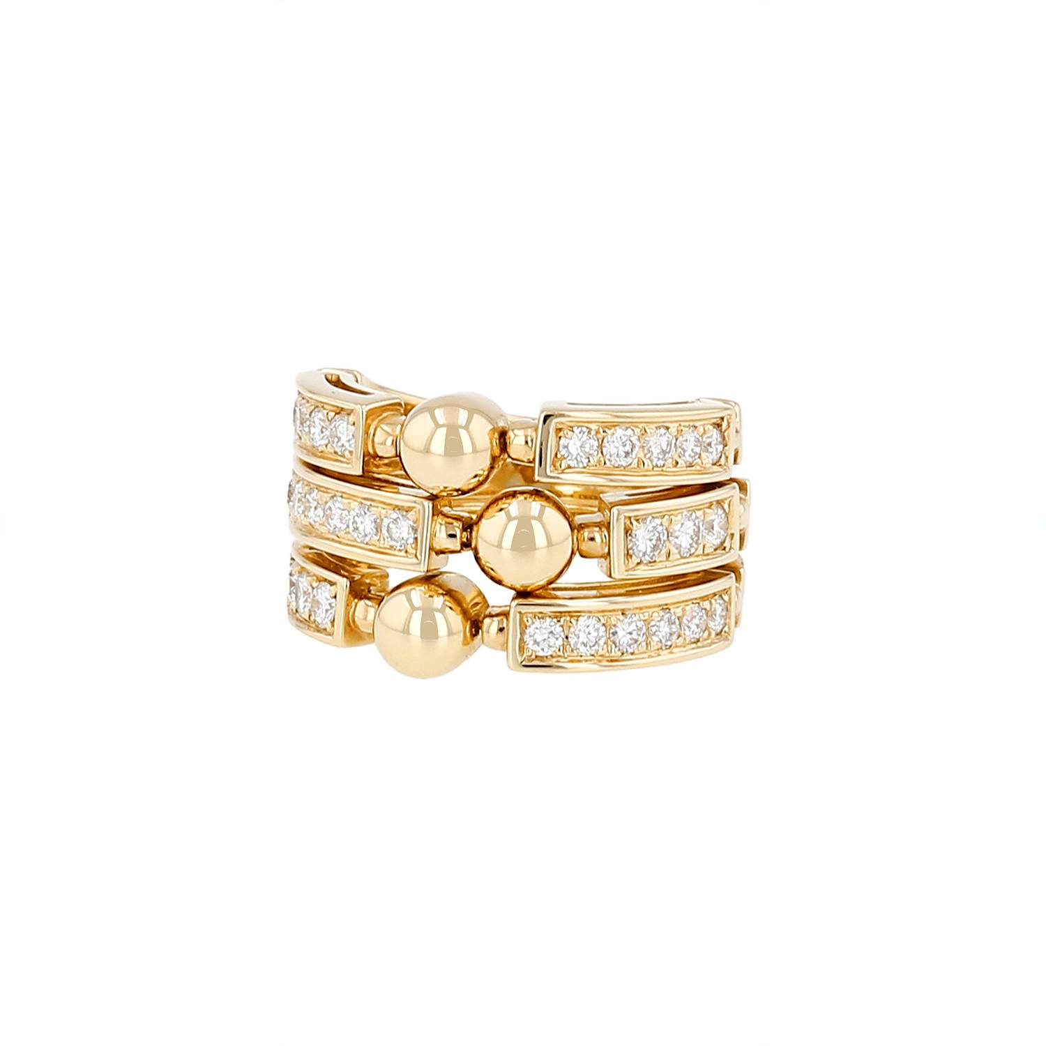 Bague Bulgari Allegra or jaune diamants occasion Bague Bulgari Allegra or jaune diamants occasion