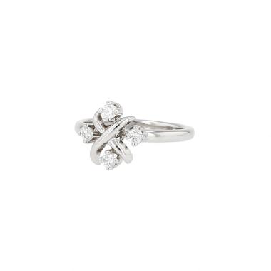Bague Tiffany & Co Lynn en platine et diamants