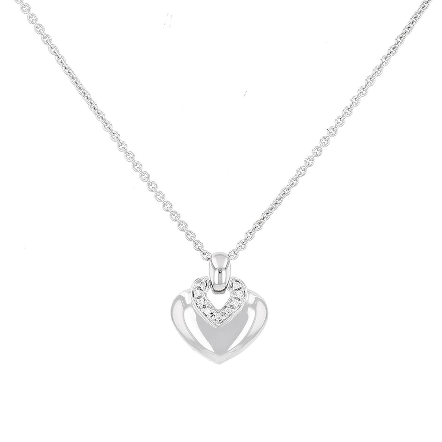 Collier Bulgari Cuore en or blanc et diamants