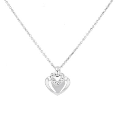 Bulgari Cuore necklace in white gold and diamonds