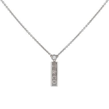 Collar Tiffany & Co 1837 de oro blanco y diamante