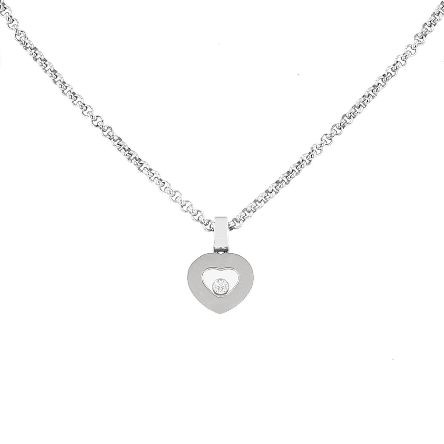 Collier Chopard Happy Diamonds Icon en or blanc et diamant