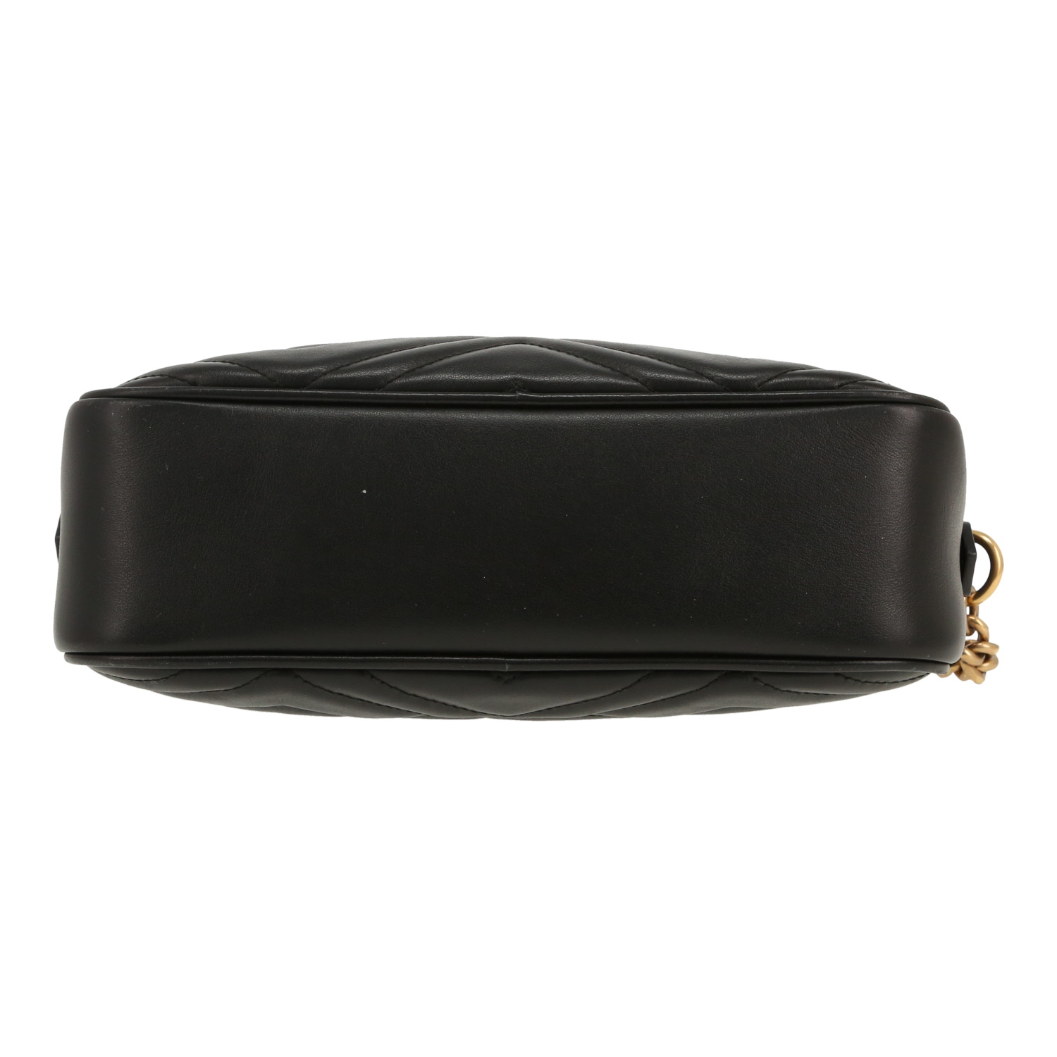 Bolso bandolera Gucci  GG Marmont Camera en cuero acolchado negro - Detail D1