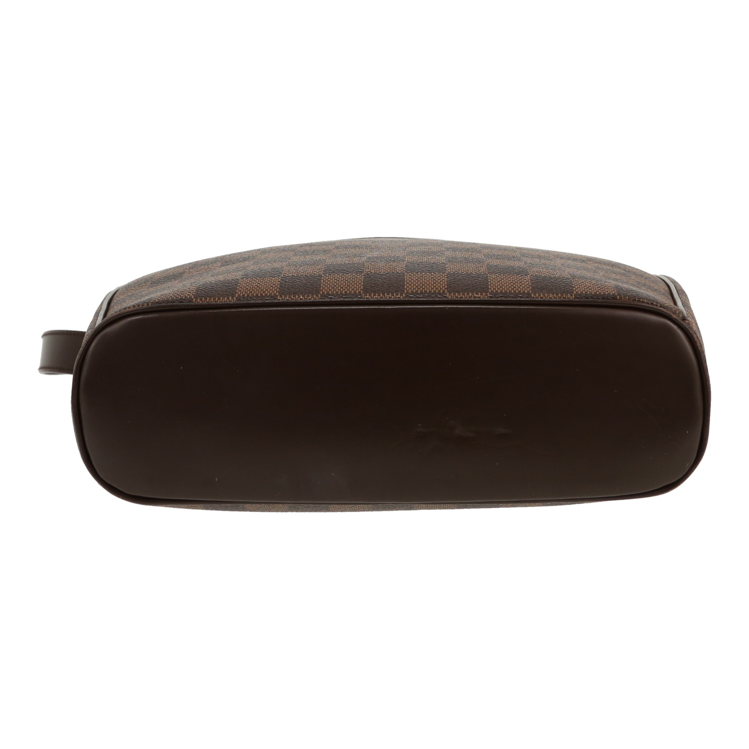 Bolso de mano Louis Vuitton  Ipanema en lona a cuadros ébano y cuero marrón - Detail D1