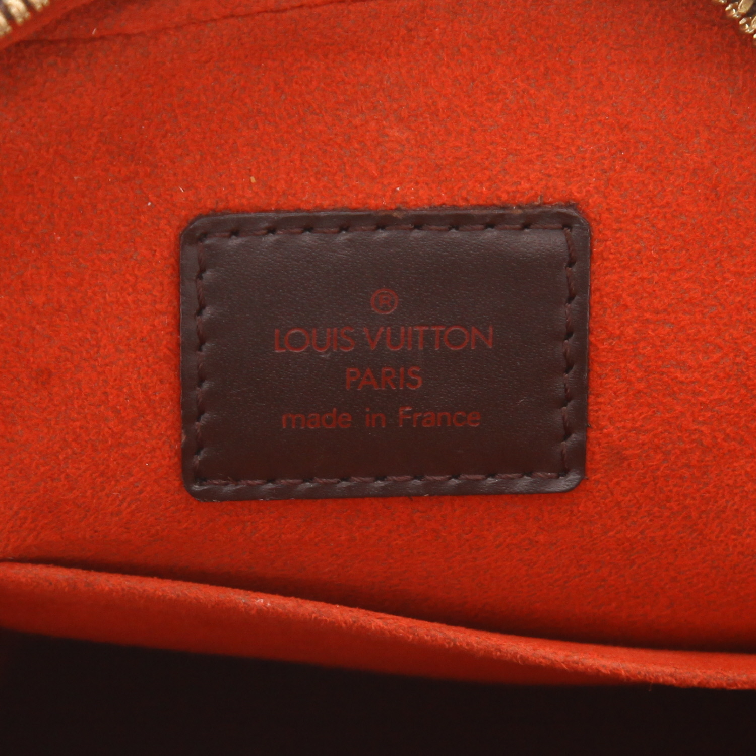 Sac à main Louis Vuitton  Ipanema en toile damier ébène et cuir marron - Detail D2