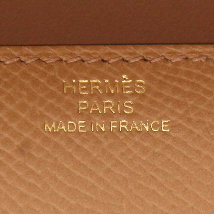 Bolso de mano Hermès  Constance Elan en cuero epsom Biscuit - Detail D2