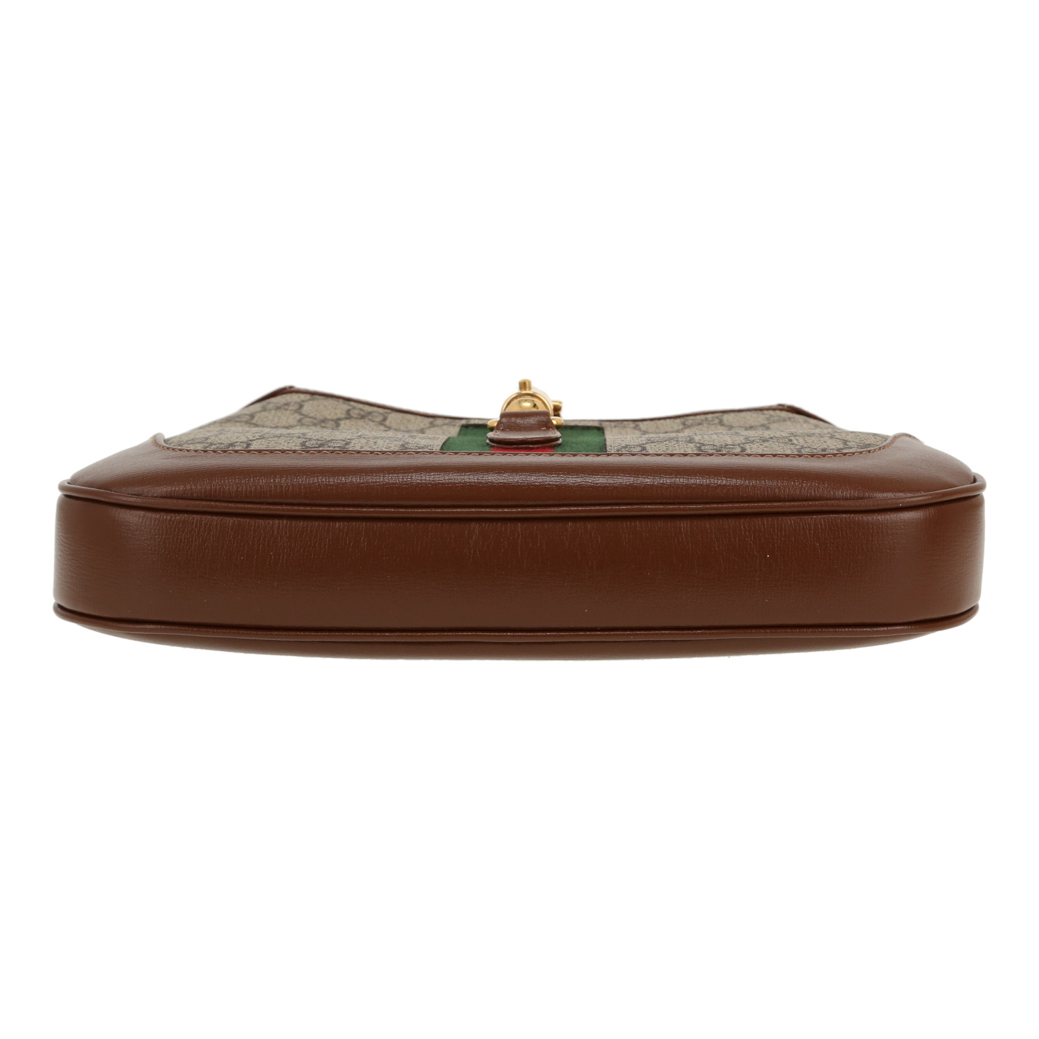 Gucci  Jackie handbag  "sûpreme GG" canvas  and brown leather - Detail D1