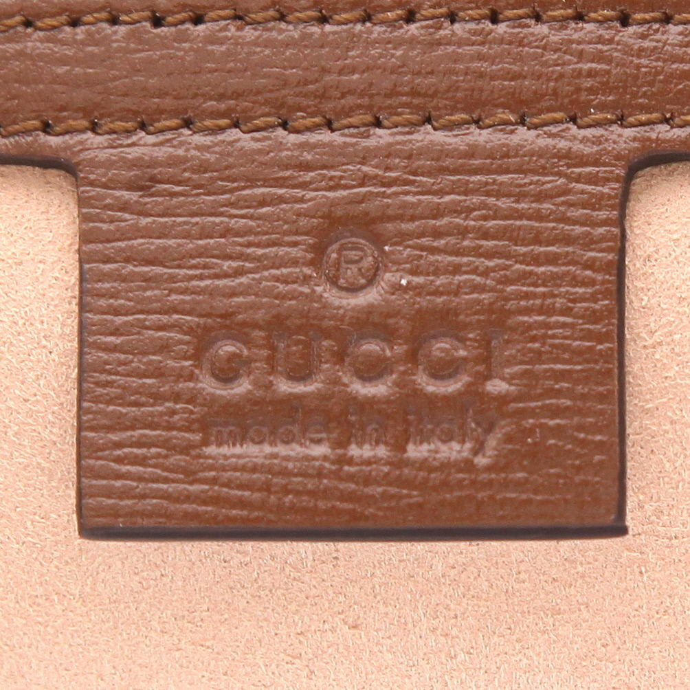 Bolso de mano Gucci  Jackie en tejido "sûpreme GG" y cuero marrón - Detail D2