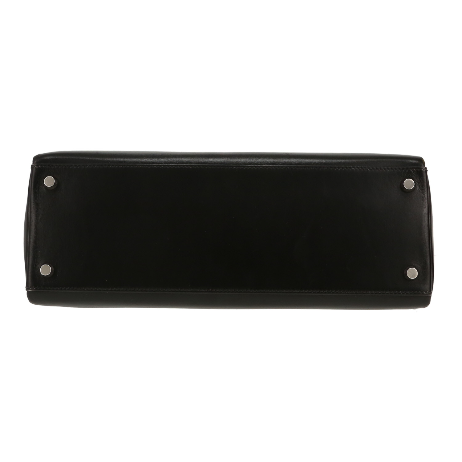 Hermès  Kelly 32 cm handbag  in black box leather - Detail D1