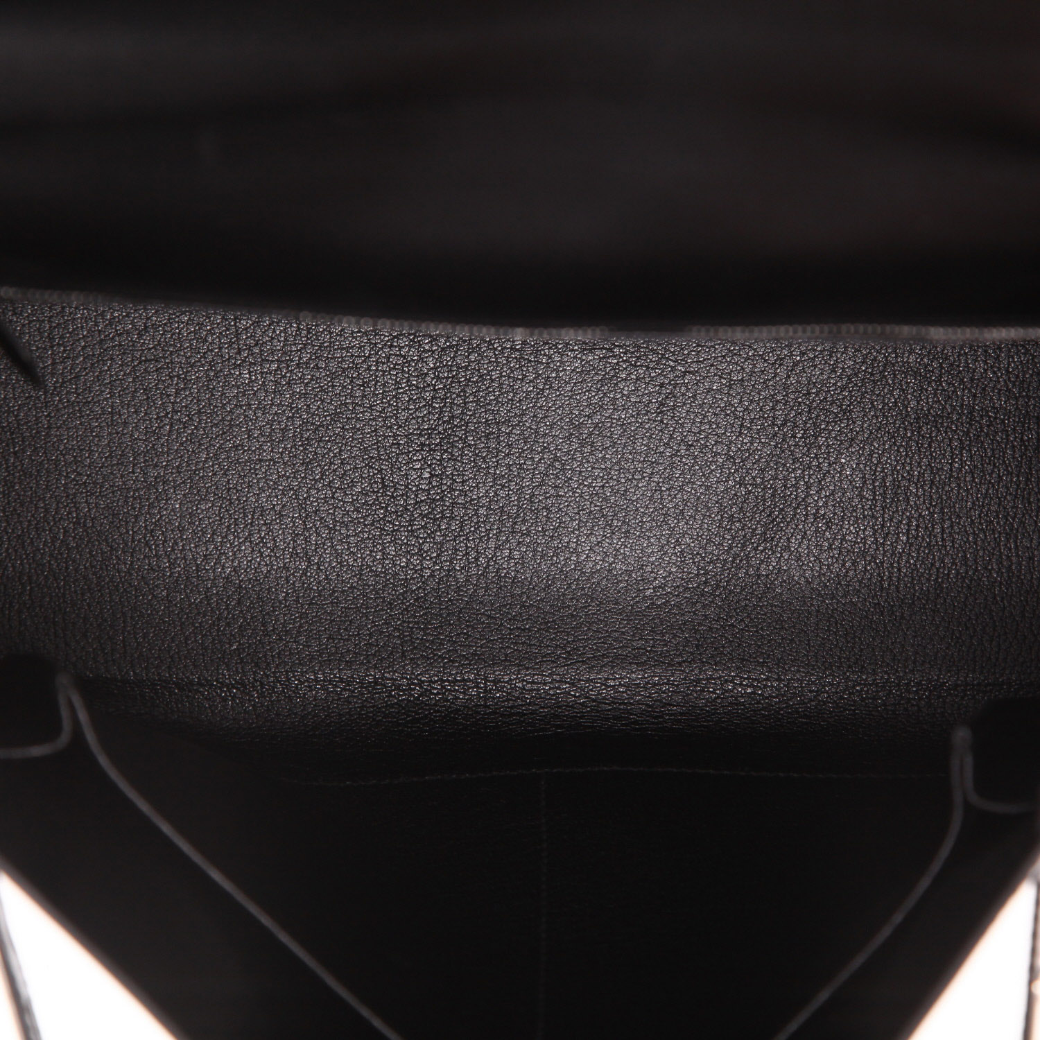 Bolso de mano Hermès  Kelly 32 cm en cuero box negro - Detail D3