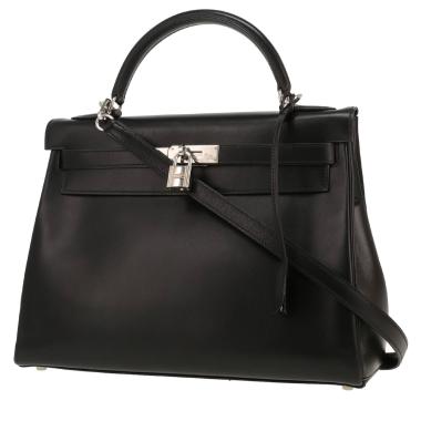 Borsa Hermès  Kelly 32 cm in pelle box nera