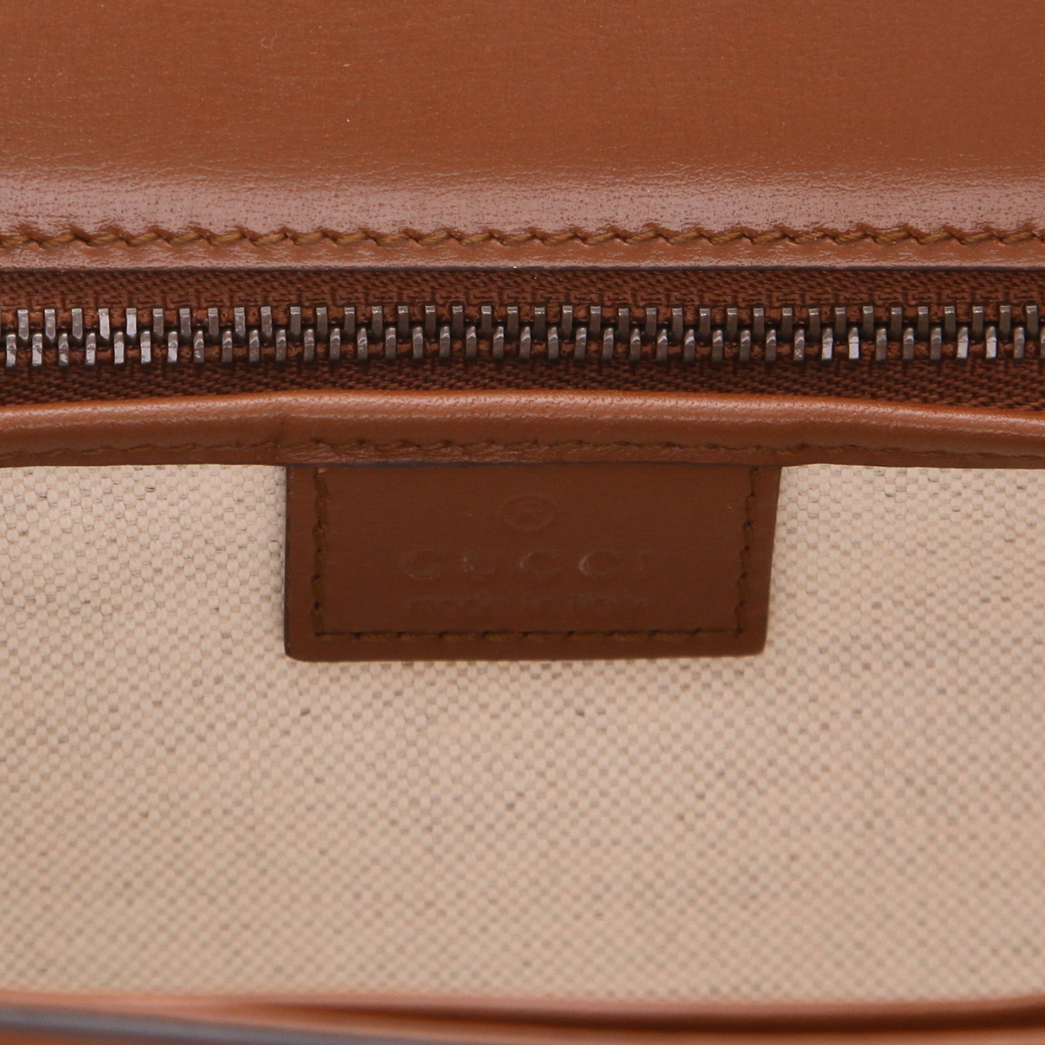 Bolso de mano Gucci  Bamboo en cuero marrón y bambú - Detail D2