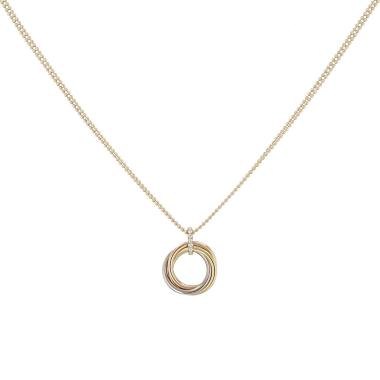 Collier Cartier Trinity moyen modèle en 3 ors et diamants